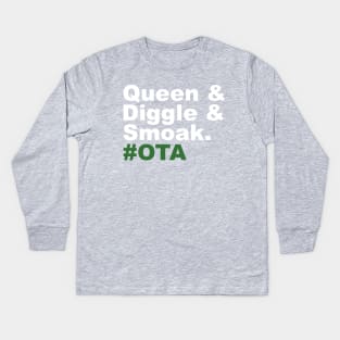 Queen & Diggle & Smoak #OTA Kids Long Sleeve T-Shirt